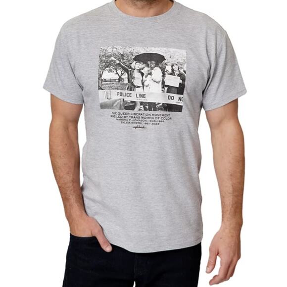 The Phluid Project Unisex Pride Gray Graphic Crewneck T-Shirt, Size Medium - Picture 1 of 4